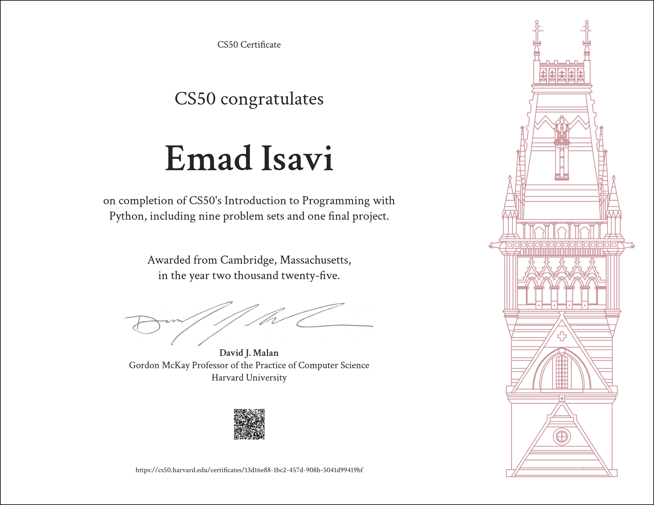 CS50 Python — Harvard University