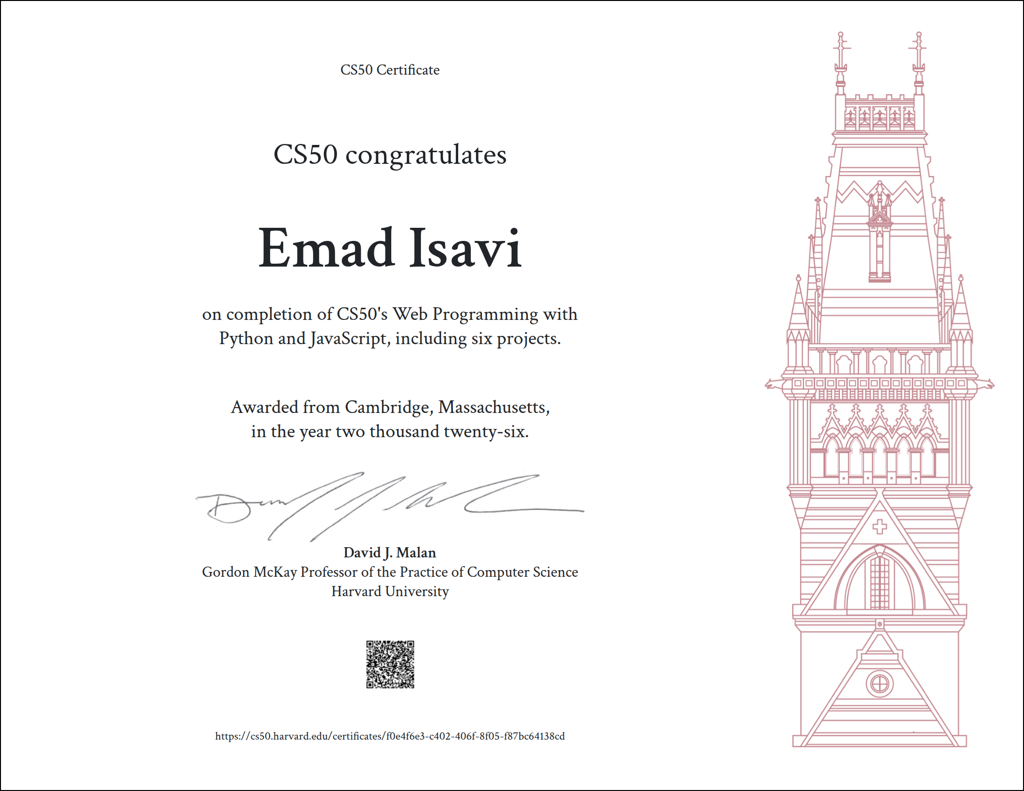 CS50 Web — Harvard University