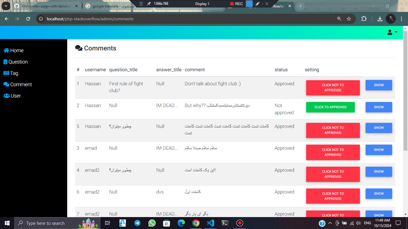 Stack overflow project